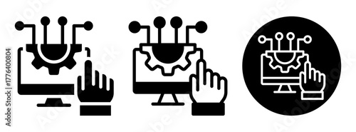 Digitalization Icon Collection Glyph & Mixed Style