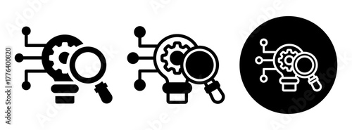 Research Technology Icon Collection Glyph & Mixed Style