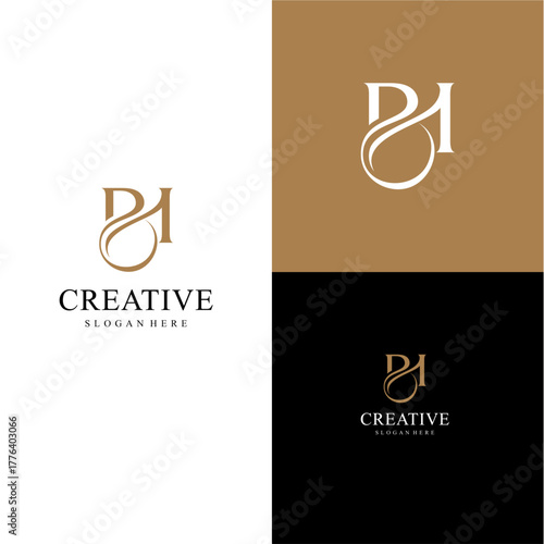 The BH initial logo looks classic and elegant.