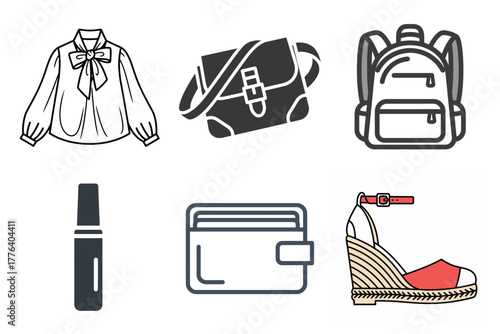 Lifestyle and Wellness Glyph Icons Set: Yoga Mat, Soap, Belt, Mortar and Pestle. Vector graphics for health, personal care, cooking, and everyday objects.