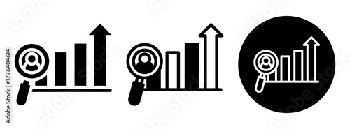 Competitor Analysis Icon Collection Glyph & Mixed Style