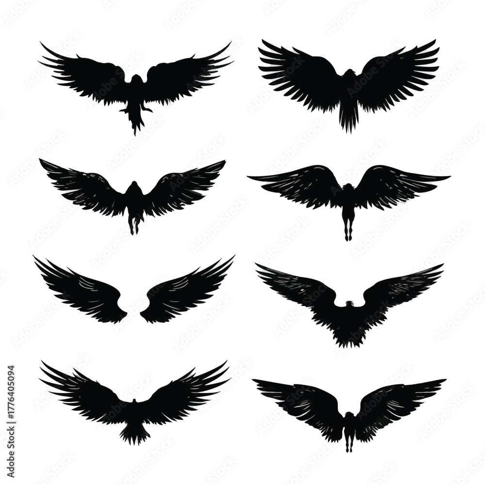 Fototapeta premium angel wing silhouette