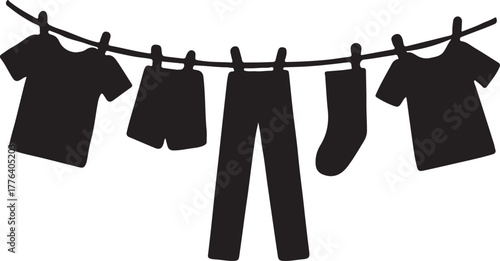 Modern clothing hanger icon for fashion and retail