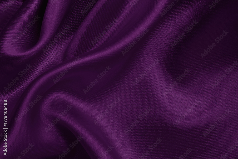 Fototapeta premium Purple fabric cloth texture for background and design art work, beautiful crumpled pattern of silk or linen.
