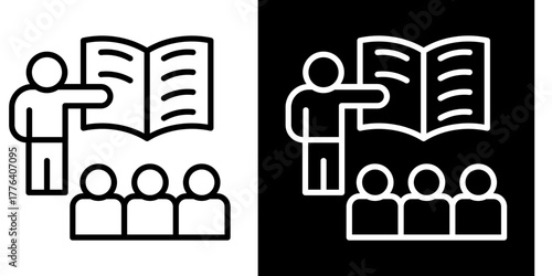 Training Module Icon Set White Style Collection
