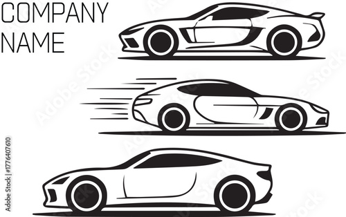 car speed car logo banner template for auto business branding