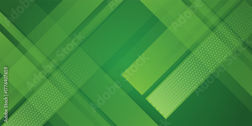 Abstract green sporty background template vector with shiny lines and lights. Green background