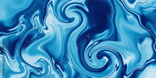 Blue abstract background featuring liquid flow and wavy silk pattern design