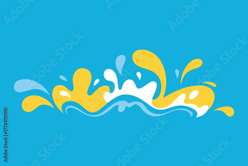 splash water droplet liquid wave abstract blue background design vector