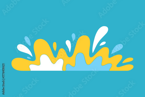 splash water droplet fluid motion abstract blue wave summer background