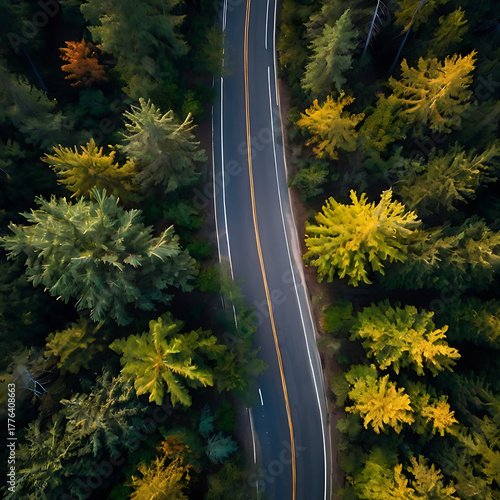 Nature’s Highway Forest Road Aerial