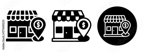 Market Positioning Icon Collection Glyph & Mixed Style