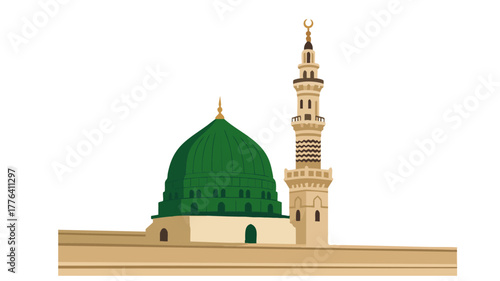 Gumbad e Rasool Masjid e Nabvi Green Dome in Madina