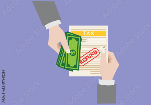 Tax refund illustration