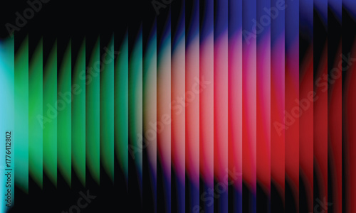 Abstract gradient colorful background with glowing glass effect.