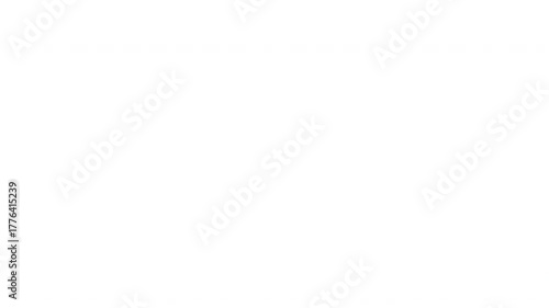 Black arrow isolated on white background. Stop motion.	