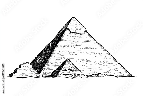 Pyramids of Egypt Illustration