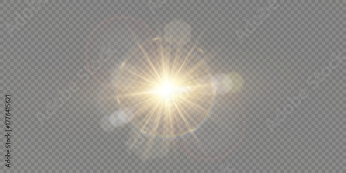Vector transparent sunlight special lens flare light effect. 