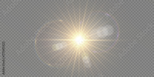 Vector transparent sunlight special lens flare light effect. 