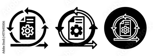 Agile Methodology Icon Collection Glyph & Mixed Style