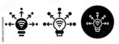 Smart Distribution Icon Collection Glyph & Mixed Style