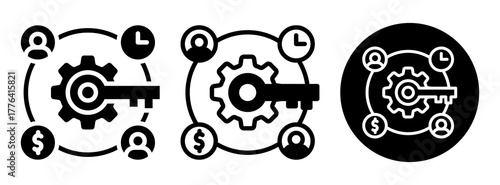 Key Resource Icon Collection Glyph & Mixed Style