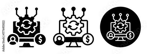 Erp System Icon Collection Glyph & Mixed Style