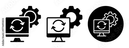 Automated Process Icon Collection Glyph & Mixed Style