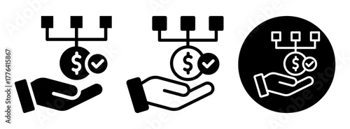 Cost Structure Icon Collection Glyph & Mixed Style