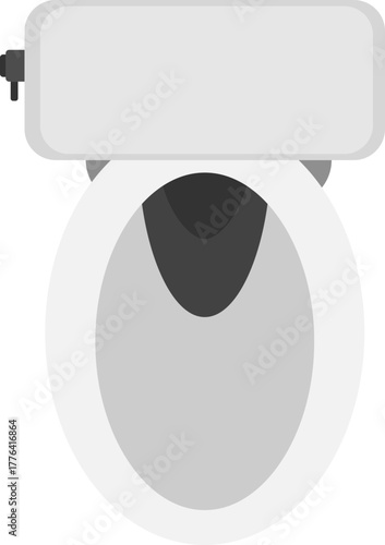 위에서 본 흰색 변기