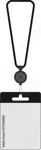 리트랙터 릴이 있는 넥스트랩 명찰 홀더