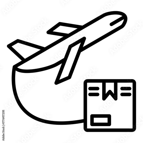 Worldwide Shipping Air Line Color Icon