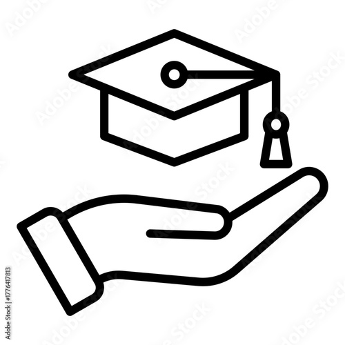 Education Line Color Icon