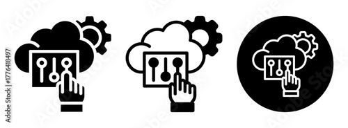 Cloud Control Icon Collection Glyph & Mixed Style