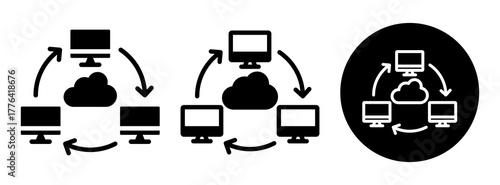 Distributed Computing Icon Collection Glyph & Mixed Style