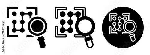 Pattern Recognition Icon Collection Glyph & Mixed Style