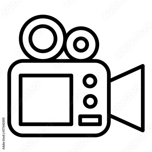 Video Camera Line Color Icon