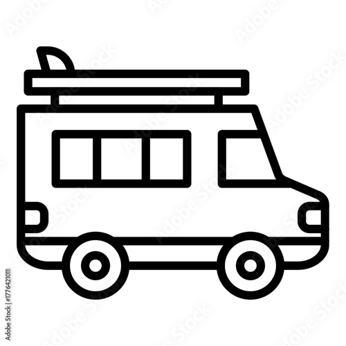 Surf Van Line Color Icon