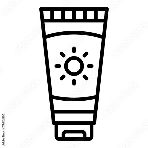 Sunscreen Line Color Icon