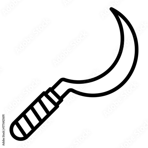 Sickle Line Color Icon