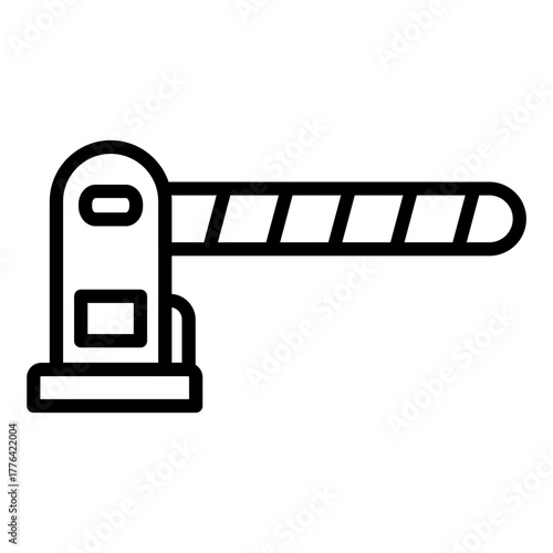 Auto Barrier Line Color Icon