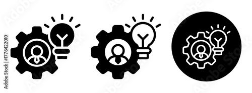 Innovation Management Icon Collection Glyph & Mixed Style