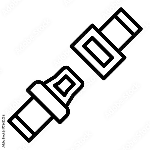 Seatbelt Line Color Icon