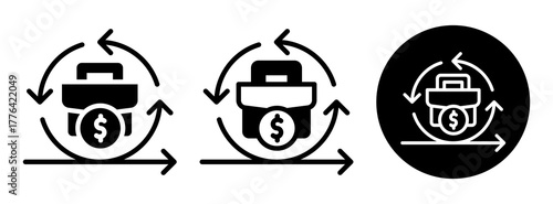 Business Agility Icon Collection Glyph & Mixed Style