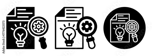 Research And Development Icon Collection Glyph & Mixed Style