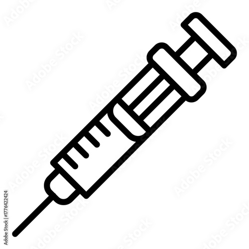 Syringe Line Color Icon