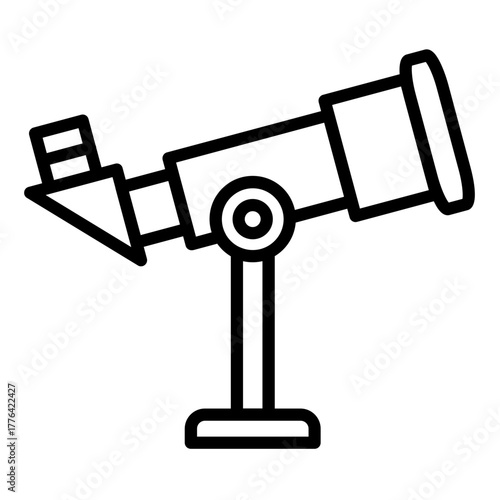 Telescope Line Color Icon