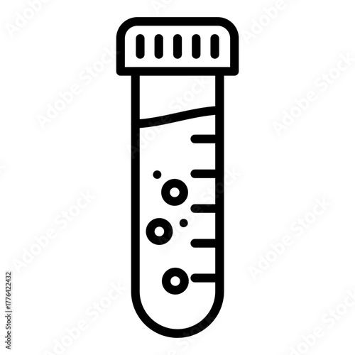 Test Tube Line Color Icon