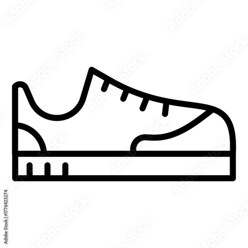 Casual Shoes Line Color Icon