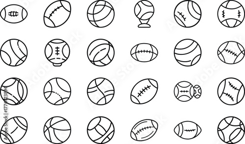 Education and School Line Icon Set – Modern Outline Vector Pack Featuring Online Learning, Science, Study Tools, Stationery, Achievement, and Classroom Elements for Teachers and Students